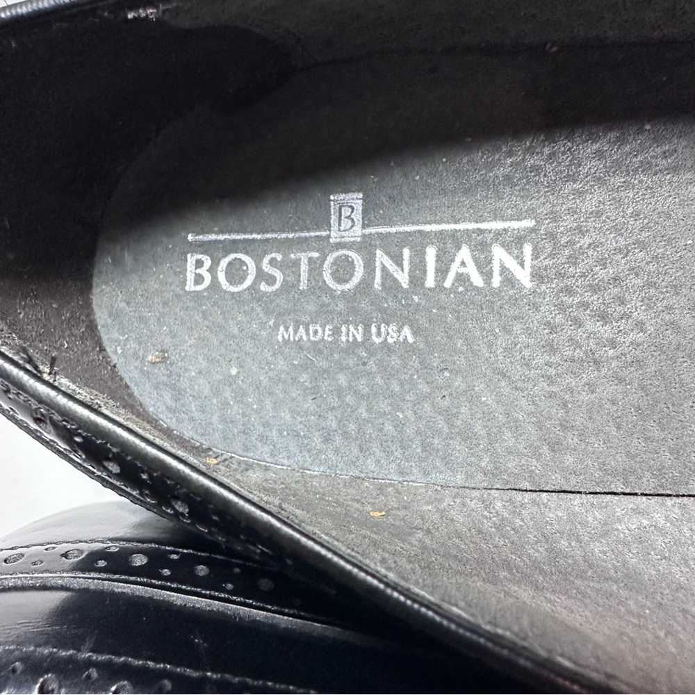 Bostonian Sz 10 EEE Tasseled Wingtip Slip-on Dress Shoes - Picture 11 of 12